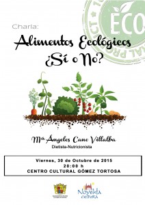 Ayuntamiento de Novelda 2015-10-30-CHARLA-M-ANGELES-CANO-212x300 Charla sobre nutrición. “Alimentos ecológicos ¿sí o no?”, en el Centro Cultural Gómez-Tortosa. 