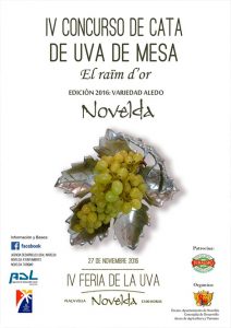 Ayuntamiento de Novelda cartel-uva-ok-212x300 La Glorieta acoge el VI Concurso de Cata de Uva de Mesa 