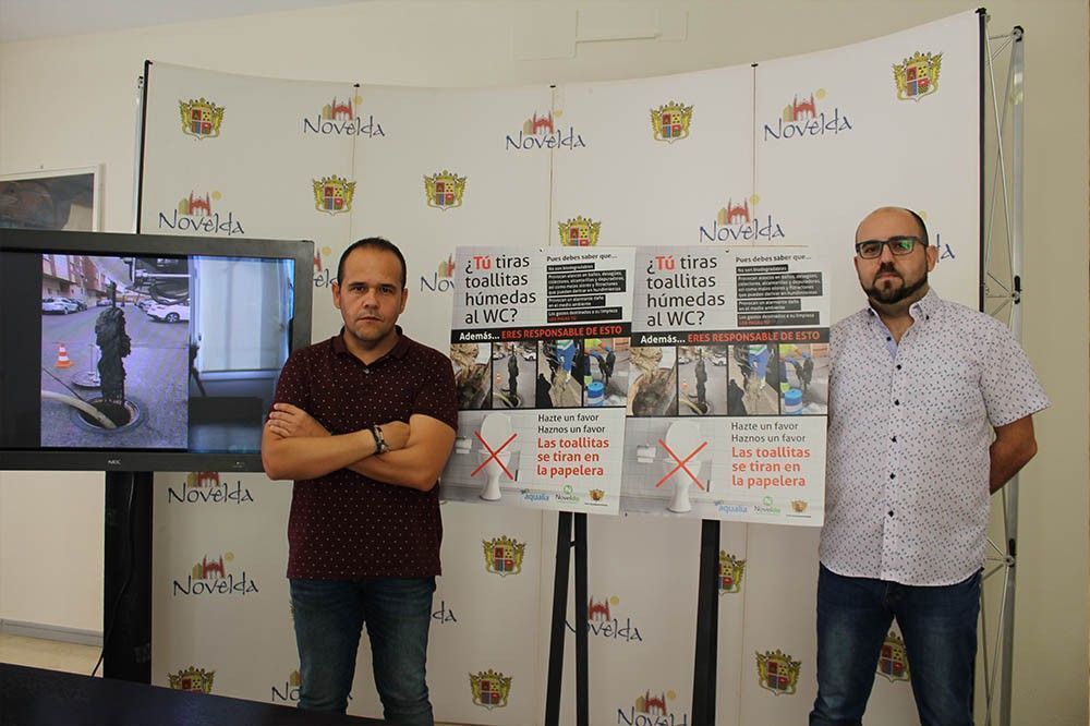 Ayuntamiento de Novelda ayto-1 Ayuntamiento y Aqualia inician una campaña contra el vertido de toallitas al alcantarillado 