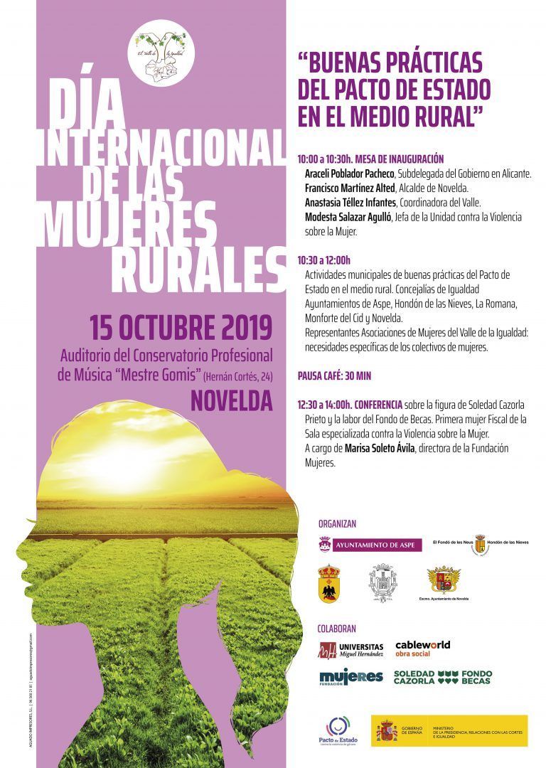 Ayuntamiento de Novelda Cartel-Mujer-Rural-1 Dia Internacional de les Dones Rurals 