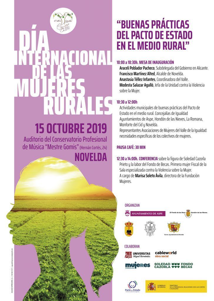 Ayuntamiento de Novelda Cartel-Mujer-Rural-728x1024 Novelda acogerá una jornada de trabajo para conmemorar el Día Internacional de las Mujeres Rurales 