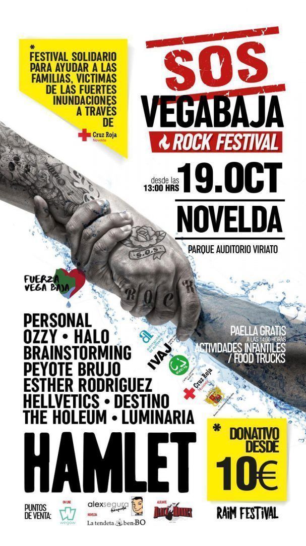 Ayuntamiento de Novelda Cartel-SOS-Festival SOS Vega Baja Rock Festival 