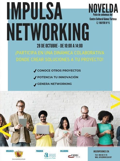 Ayuntamiento de Novelda Jornada-Netw Ocupació i Sectors Productius organitza “Impulsa Networking”, una jornada per a empreses i emprenedors 