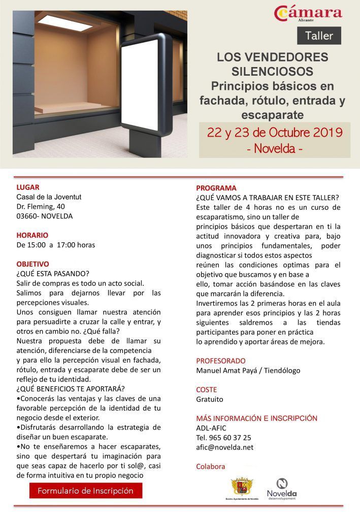 Ayuntamiento de Novelda VENDEDORES-709x1024 Nuevos talleres formativos para comerciantes 