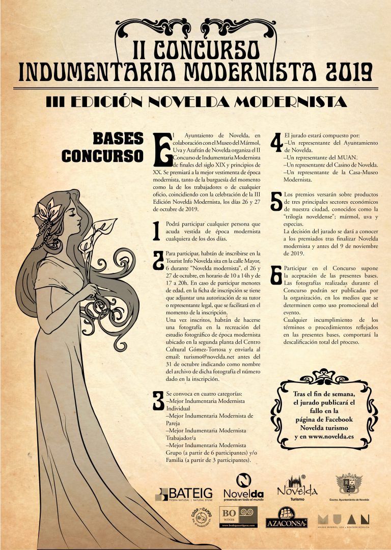 Ayuntamiento de Novelda bases-concurso-modernista Concurso de Indumentaria Modernista 