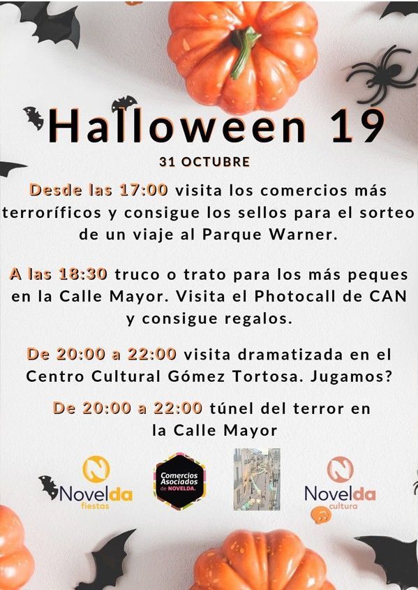 Ayuntamiento de Novelda cartel-halo Amplia programación de actividades para la noche de Halloween 