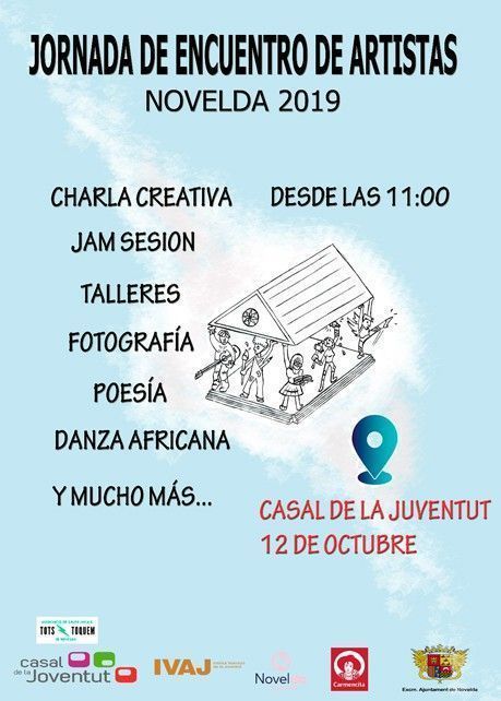 Ayuntamiento de Novelda cartel-jornada-ok El Casal de la Joventut acull una trobada d'artistes locals 