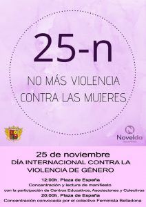Ayuntamiento de Novelda Cartel-Igualdad-212x300 Día Internacional contra la Violencia de Género "No más violencia contra las mujeres" 