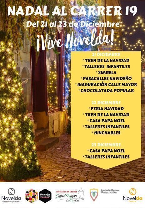 Ayuntamiento de Novelda cartel-ok Una forma diferente de vivir la Navidad en Novelda con Nadal al Carrer 