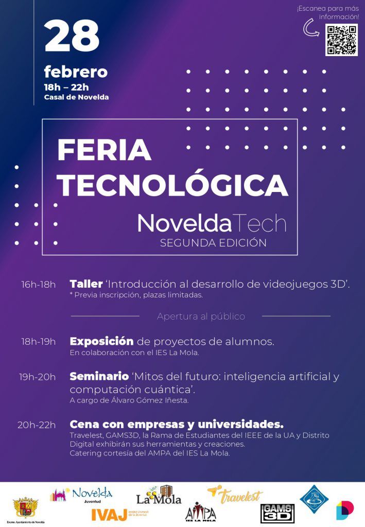 Ayuntamiento de Novelda Cartel_NoveldaTech_II_page-0001-1-709x1024 El Casal acoge la II Feria Tecnológica Novelda Tech 