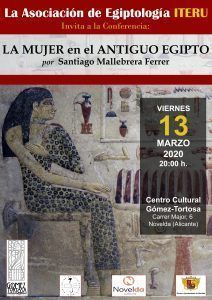 Ayuntamiento de Novelda Conferencia-Egiptología-212x300 Conferència "La Mujer en el Antiguo Egipto" 
