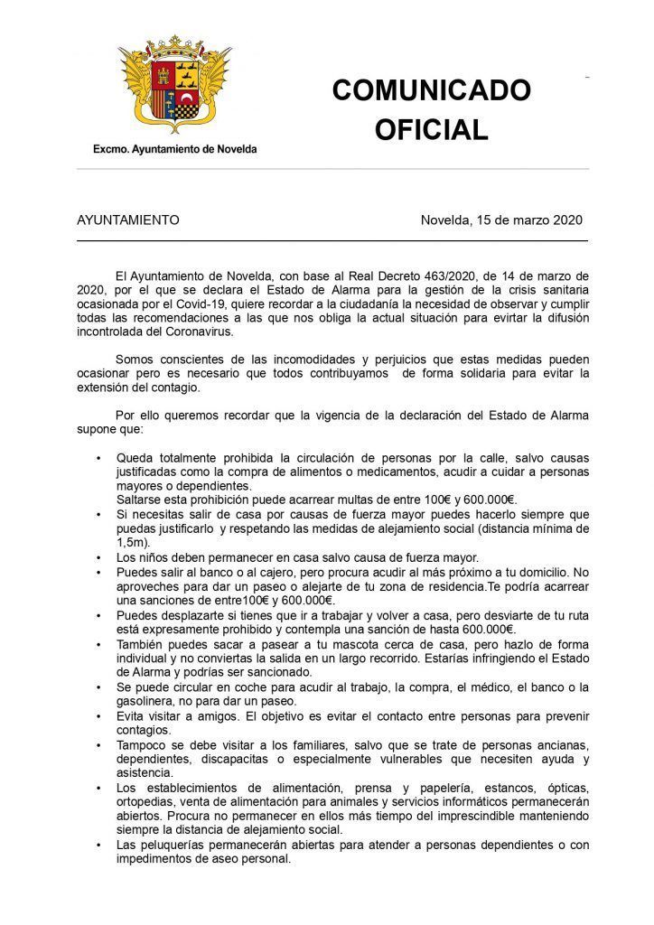 Ayuntamiento de Novelda Comunicado-Oficial-Coronavirus-15-marzo_page-0001-724x1024 Comunicado Oficial por las medidas derivadas del Estado de Alarma 