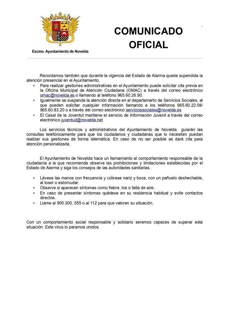 Ayuntamiento de Novelda Comunicado-Oficial-Coronavirus-15-marzo_page-0002-724x1024 Comunicado Oficial por las medidas derivadas del Estado de Alarma 