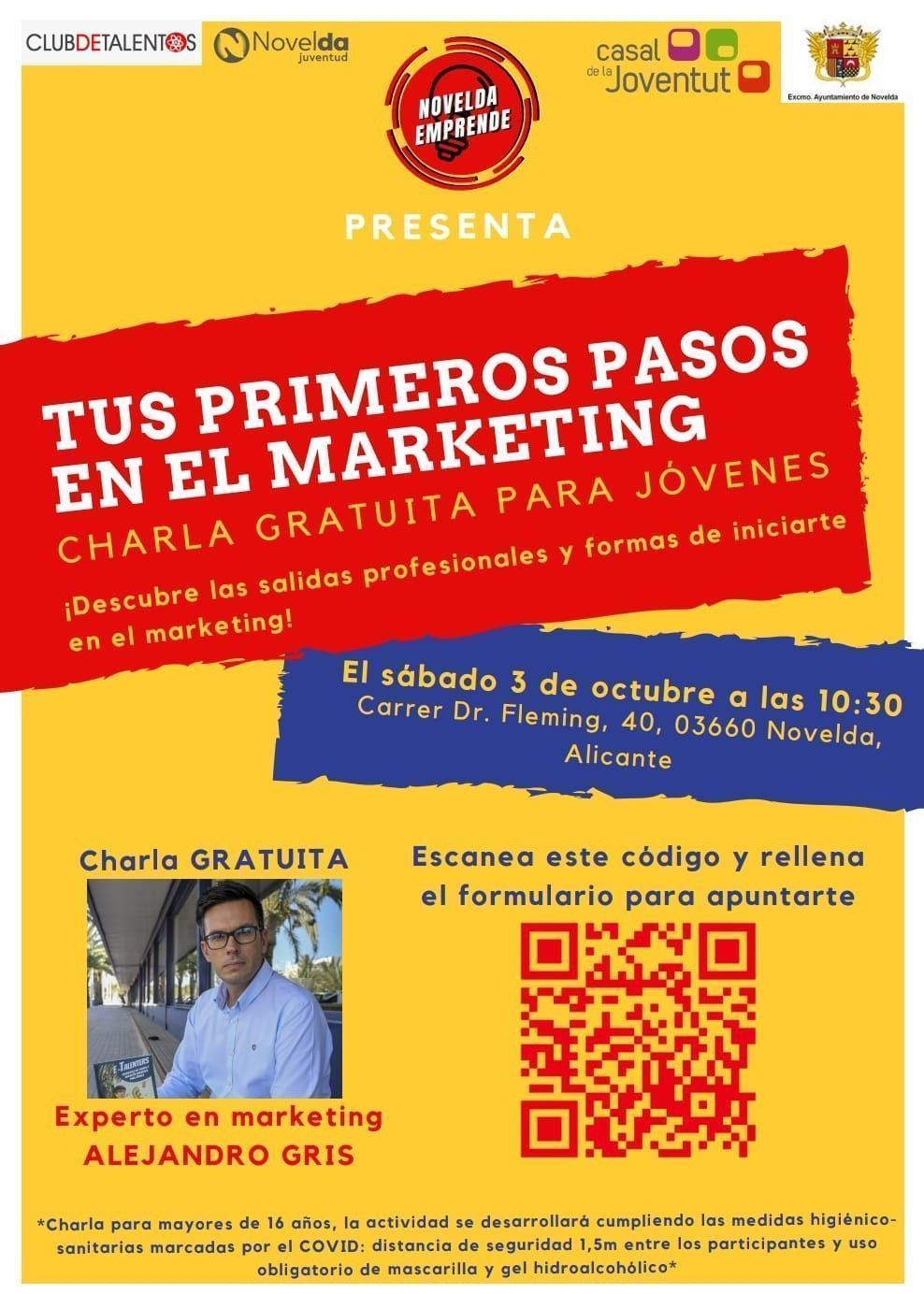 Ayuntamiento de Novelda Charla-Marketing Xarrada "Els teus primers passos en el màrqueting" 