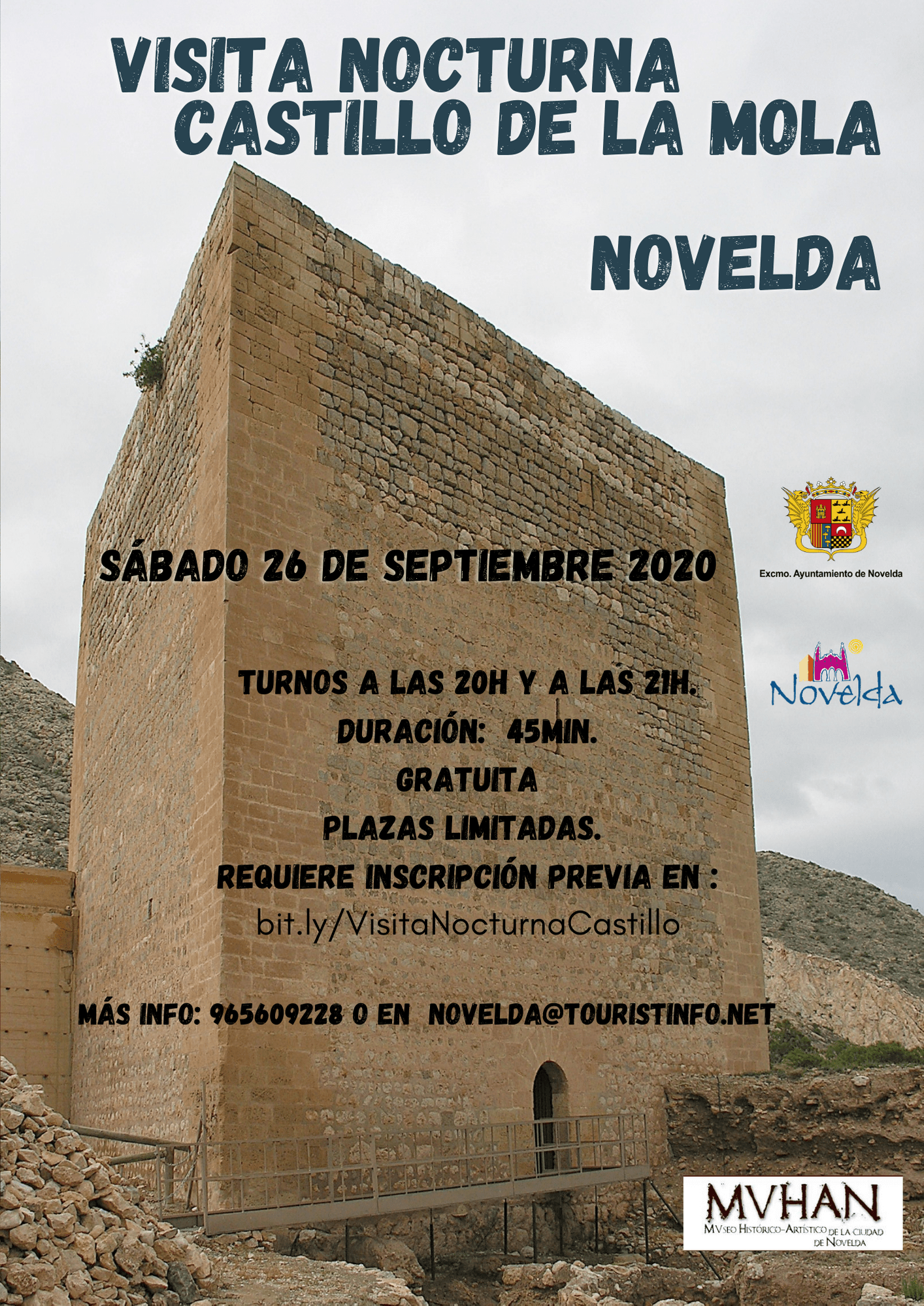 Ayuntamiento de Novelda visita-nocturna-castillo-octubre-20 Visita Nocturna Castillo de la Mola 