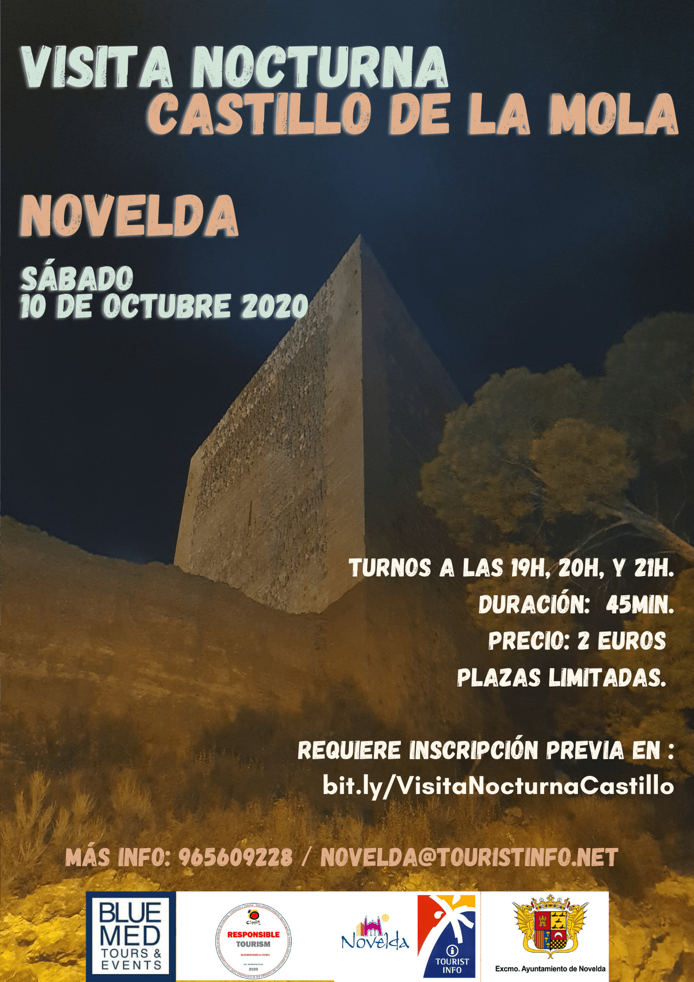 Ayuntamiento de Novelda Visita-Nocturna-Castillo Visita nocturna Castillo de la Mola 