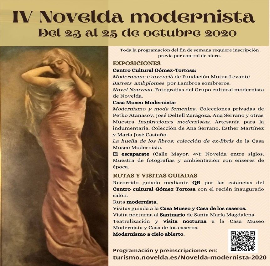 Ayuntamiento de Novelda modernista Turismo programa  una edición "atípica" de Novelda Modernista 