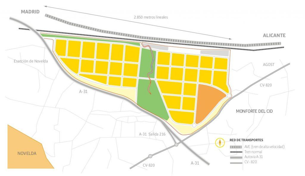 Ayuntamiento de Novelda Infografía-1024x592 La Unión Empresarial Provincial de Alicante apoya la ubicación del Puerto Seco en Novelda 