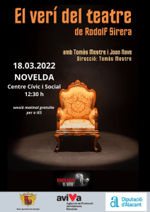 Ayuntamiento de Novelda Cartell-El-verí-del-teatre-212x300 Obra de teatro ‘’El verí del teatre’’ 