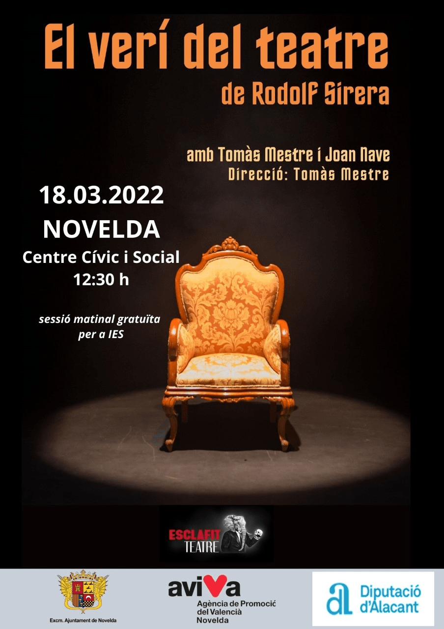 Ayuntamiento de Novelda Cartell-El-verí-del-teatre Obra de teatre ‘’El verí del teatre’’ 
