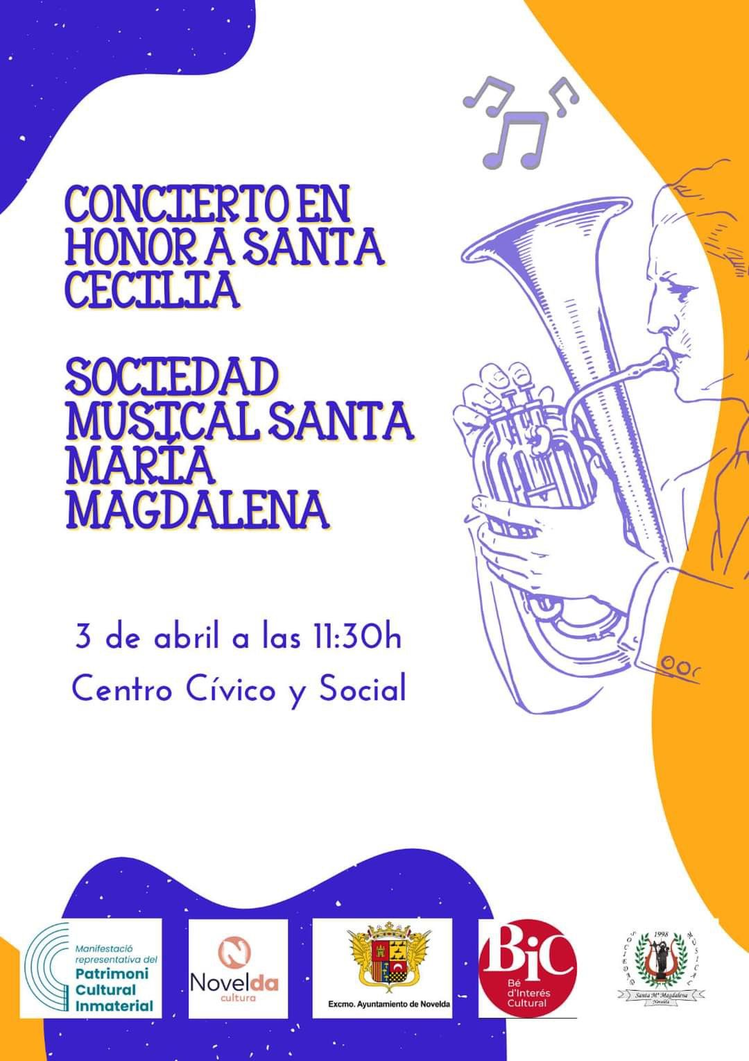 Ayuntamiento de Novelda concierto-um-santa Concierto Santa Cecilia de la Sociedad Musical Santa María Magdalena 