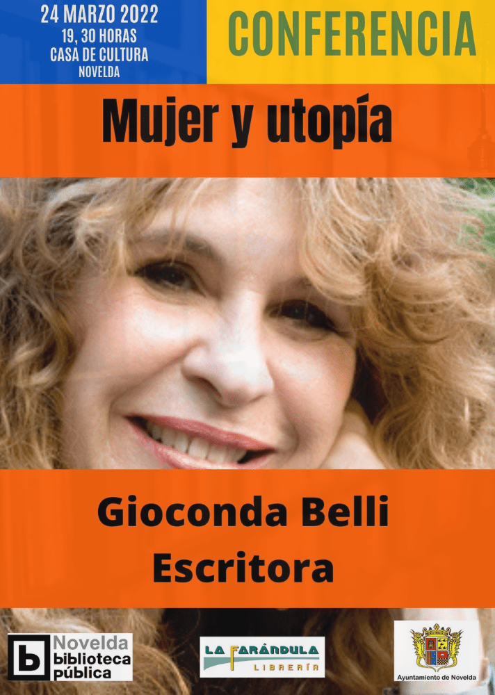 Ayuntamiento de Novelda gioco Conferencia ‘’Mujer y utopía’’ de Gioconda Belli 