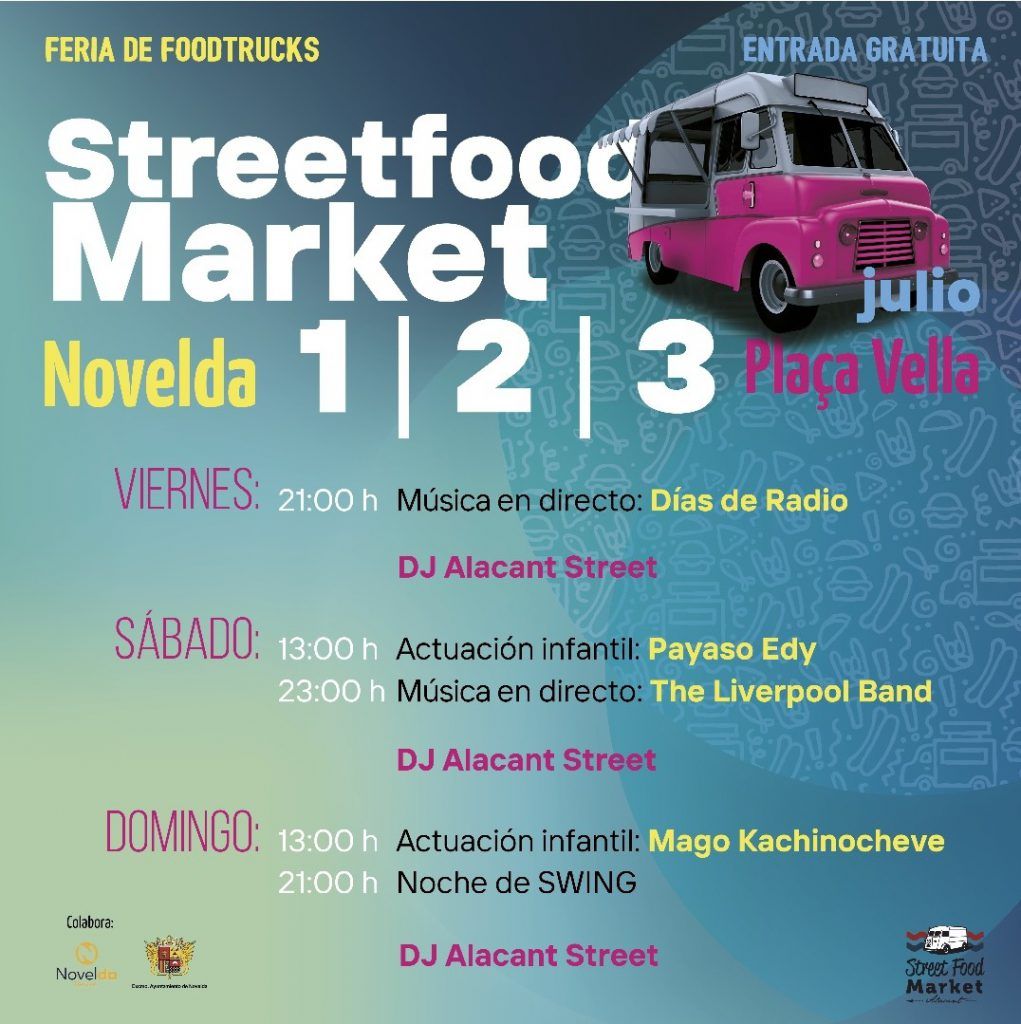 Ayuntamiento de Novelda 04-1-1021x1024 Novelda inicia el mes de juliol amb l'Streetfood Market en la Plaça Vella 