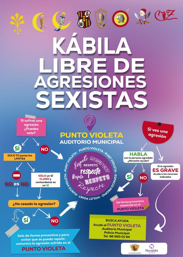 Ayuntamiento de Novelda CARTEL-KABILAS-LIBRES-DE-VIOLENCIA-731x1024 Novelda contará con un Punto Violeta durante las próximas fiestas 