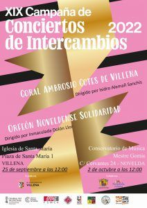 Ayuntamiento de Novelda 2022-cartel-concierto-intercambios-212x300 XIX Campanya de Concerts d'Intercanvi 