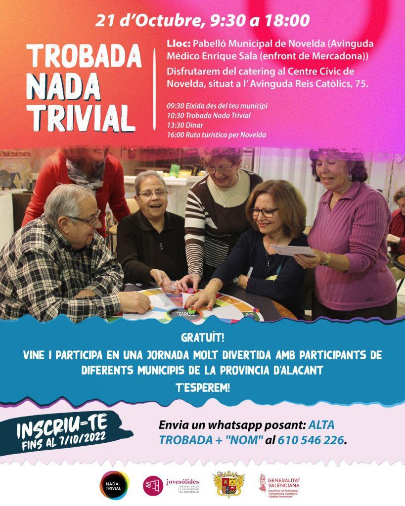 Ayuntamiento de Novelda Cartel-819x1024 Novelda acoge un encuentro del Programa Nada Trivial 