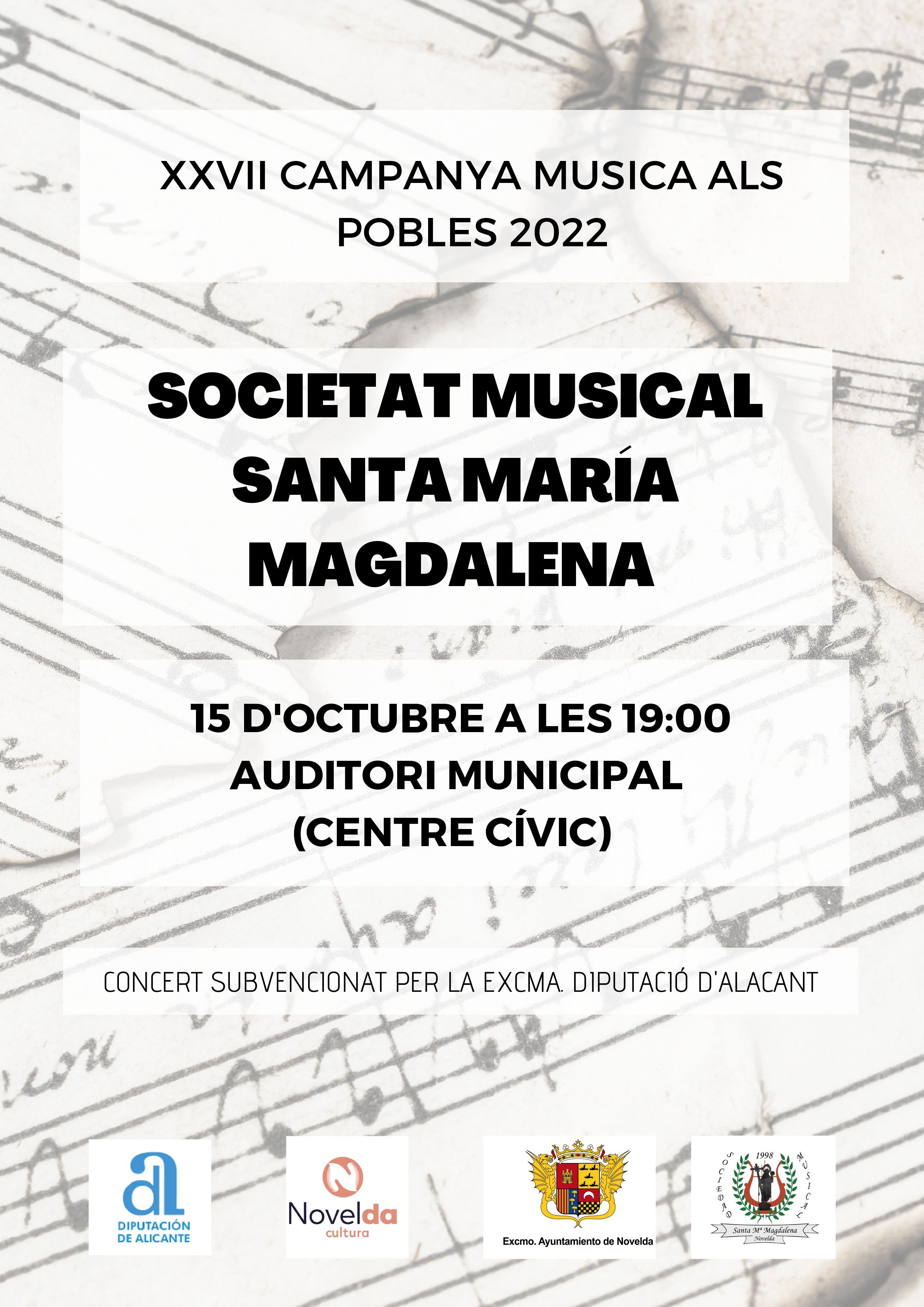 Ayuntamiento de Novelda CAMPAÑA-MUSICAL XXVII CAMPANYA MÚSICA ALS POBLES 2022 