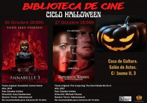 Ayuntamiento de Novelda CARTEL-CICLO-HALLOWEEN-300x212 ANABELLE 3 - Cicle Halloween de la Biblioteca de Cinema 