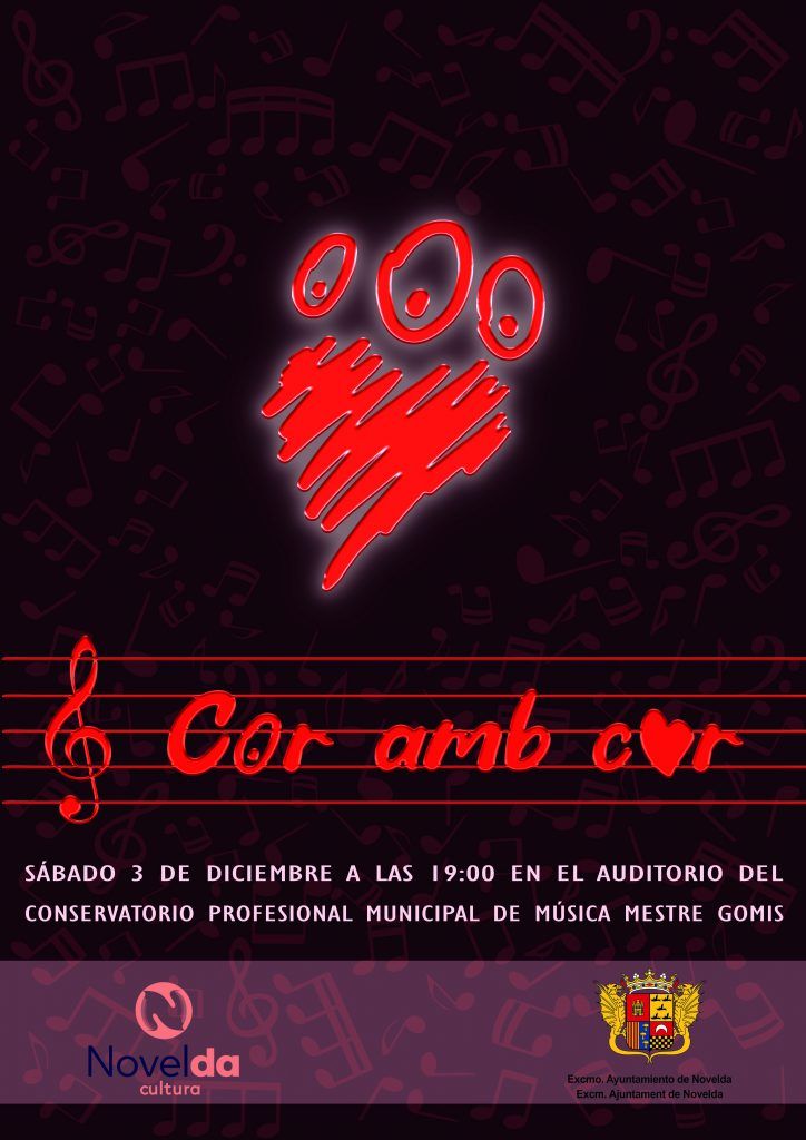 Ayuntamiento de Novelda cartel_debut_corambcor-724x1024 El Mestre Gomis acoge el debut del coro noveldense “Cor amb Cor” 