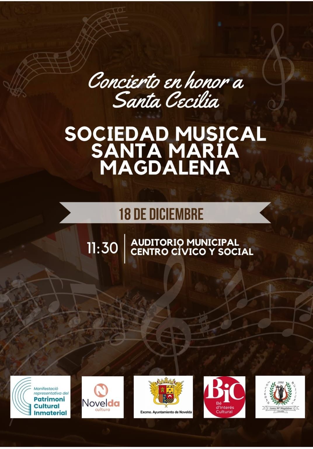Ayuntamiento de Novelda Concierto Concert en honor a Santa Cecilia 