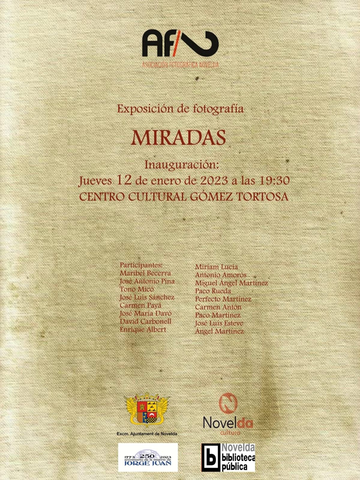 Ayuntamiento de Novelda 2023-01-12-Exposicion-de-Fotografia-Miradas-CCGT2 Inauguració de l'exposició fotogràfica col·lectiva de l'Associació Fotogràfica de Novelda (AFN) ‘’Mirades’’ 