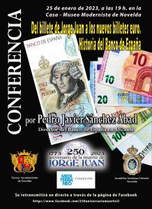 Ayuntamiento de Novelda Conferencia-Jorge-Juna-218x300 Conferència del bitllet de Jorge Juan als nous bitllets euro. Història del Banc d'Espanya 