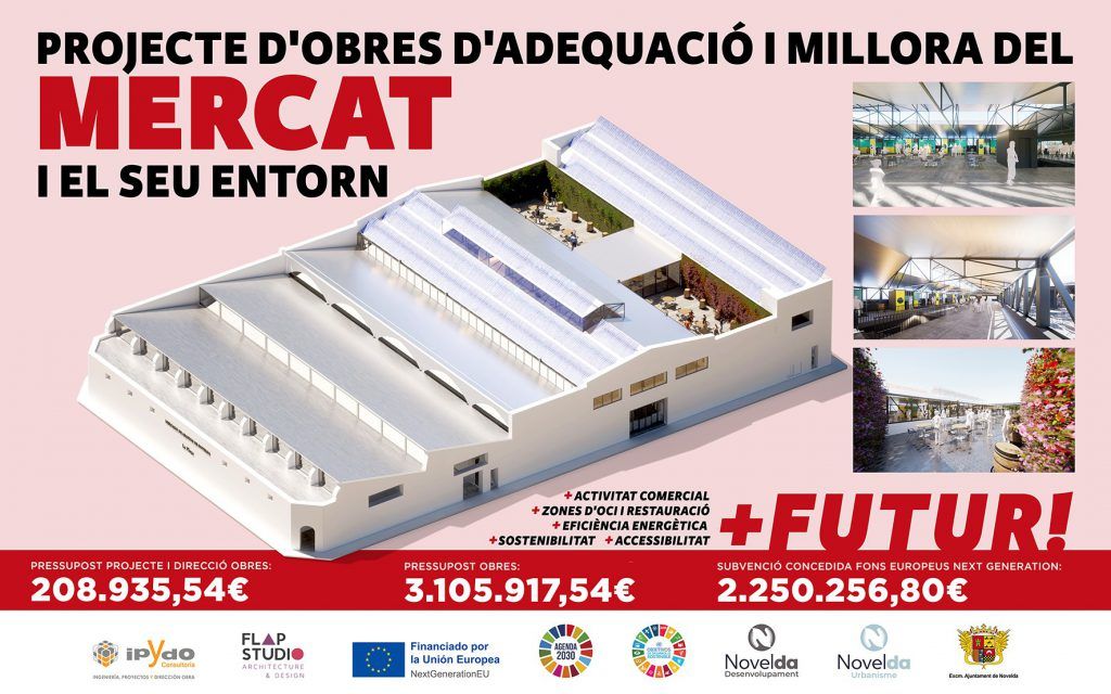 Ayuntamiento de Novelda Cartel-1024x640 L'Ajuntament i els venedors del Mercat creen una comissió per a coordinar les futures obres amb l'activitat comercial 