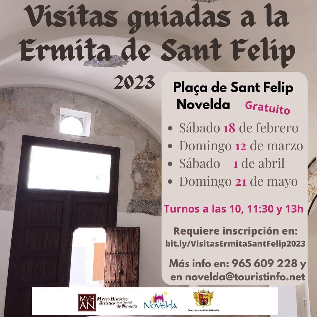 Ayuntamiento de Novelda Visita-Ermita Visitas Guiadas a la Ermita de Sant Felip 2023 