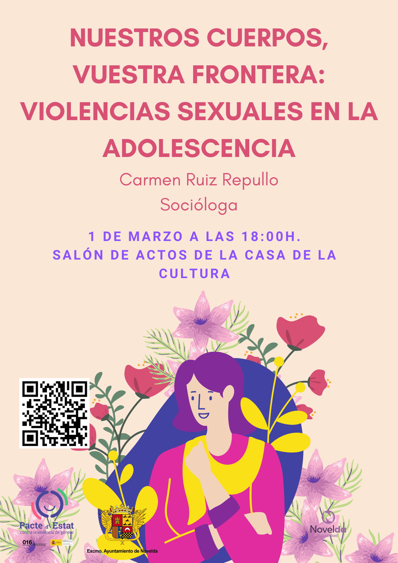 Ayuntamiento de Novelda conferencia-1-de-marzo Nuestros cuerpos, vuestra frontera: violencias sexuales en la adolescencia 