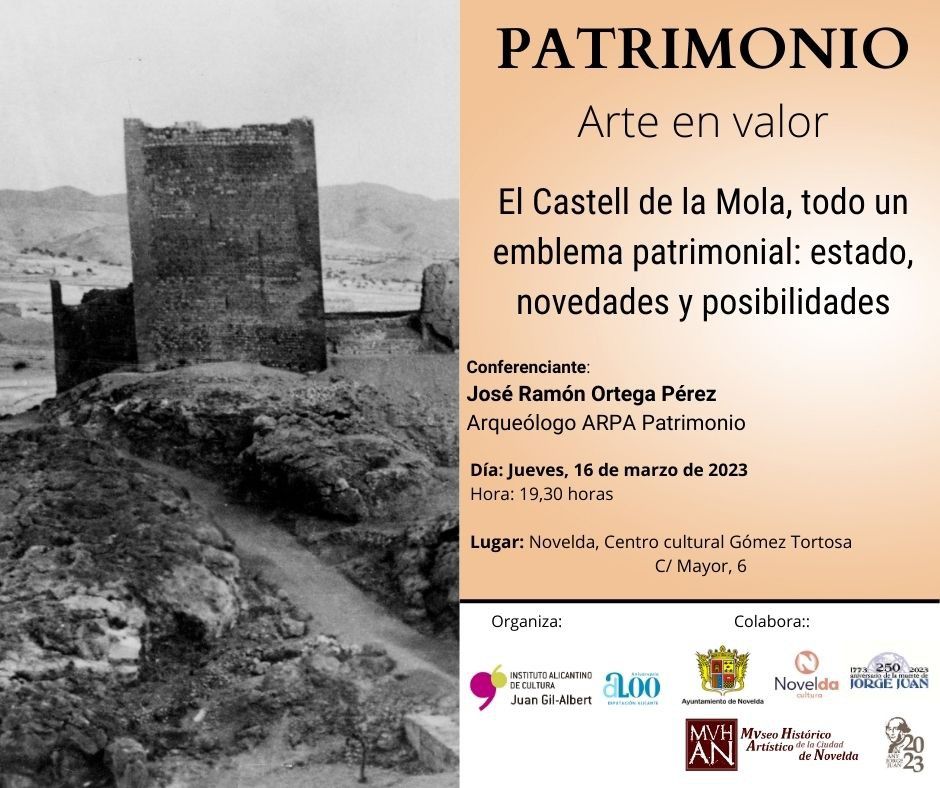 Ayuntamiento de Novelda Conferencia-Castillo Patrimoni Art en Valor Es Castell de la Mola, tot un emblema patrimonial: estat, novetats i possibilitats 