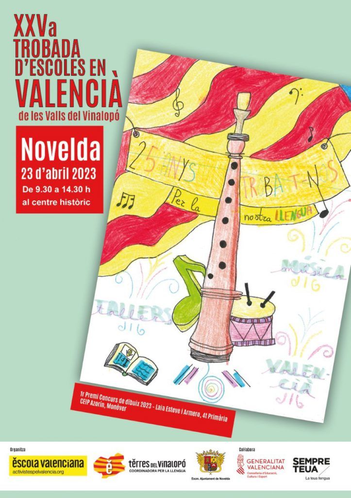 Ayuntamiento de Novelda Cartell-Trobada-Novelda-723x1024 Novelda acull la XXVa Trobada d’Escoles en Valencià de les Valls del Vinalopó 
