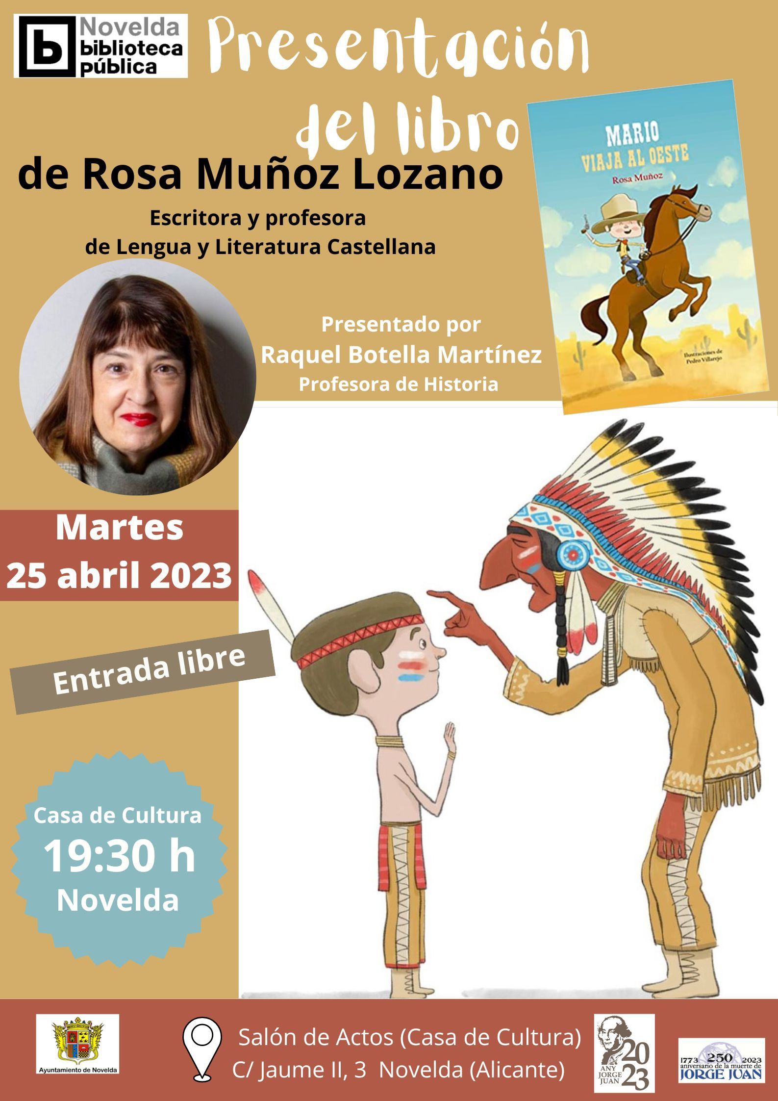Ayuntamiento de Novelda Rosa-Muñoz-presentación-Mario-viaja-al-oeste Presentación del libro “Mario viaja al oeste” 