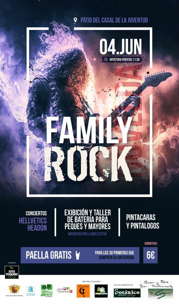Ayuntamiento de Novelda Cartel-Family-Rock-1-599x1024 El Casal acull l'esdeveniment Family Rock 