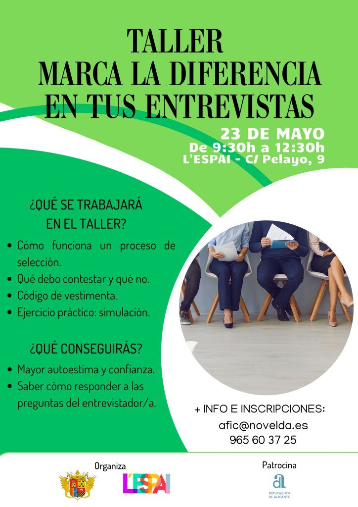Ayuntamiento de Novelda Taller-2-724x1024 L’Espai acoge un ciclo de talleres dirigidos a la búsqueda activa de empleo 