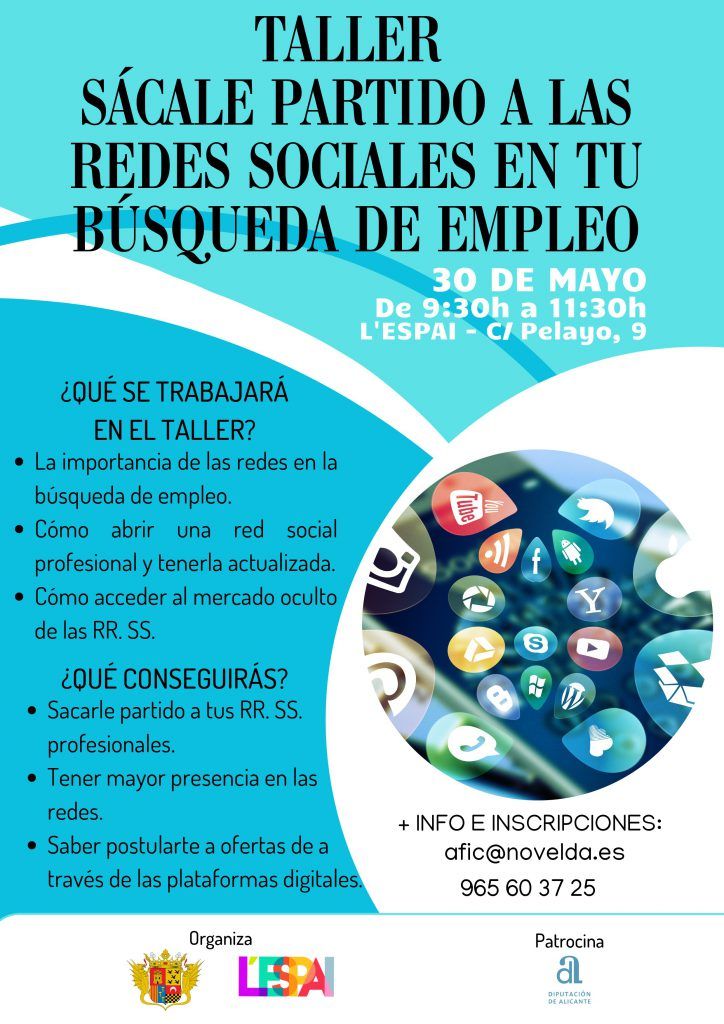Ayuntamiento de Novelda Taller-3-724x1024 L’Espai acoge un ciclo de talleres dirigidos a la búsqueda activa de empleo 