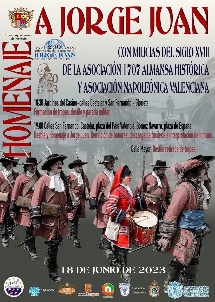 Ayuntamiento de Novelda Batalla-Almansa-729x1024 Novelda acull una desfilada de les milícies figurants de la Batalla d'Almansa en honor a Jorge Juan 
