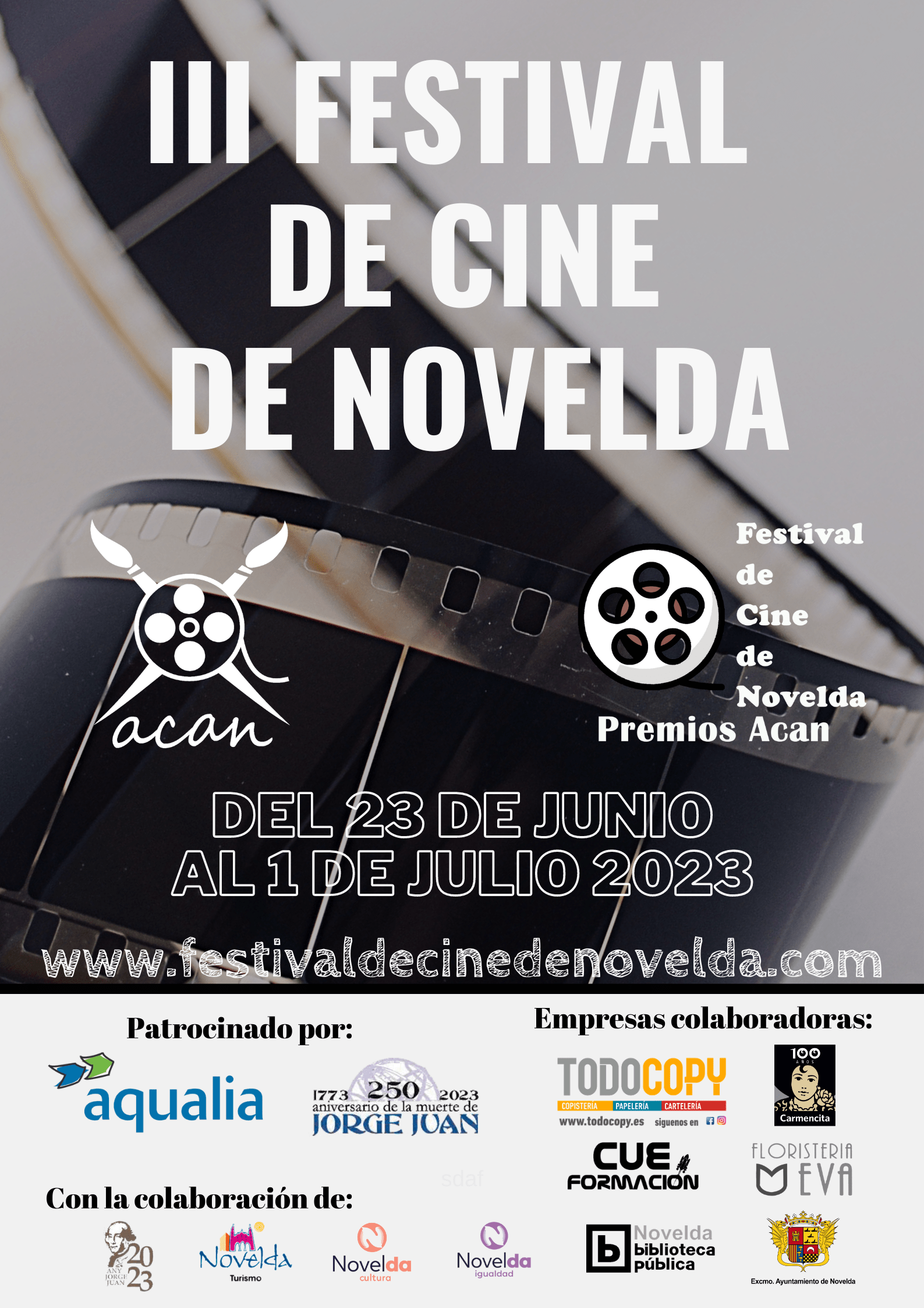 Ayuntamiento de Novelda CARTEL-FESTIVAL-CINE-1 III Festival de Cine de Novelda 