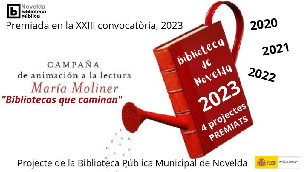 Ayuntamiento de Novelda Cartel-Premio-María-Moliner-2023-1024x577 La Biblioteca Municipal obtiene por cuarto año consecutivo el premio María Moliner de Animación a la Lectura 