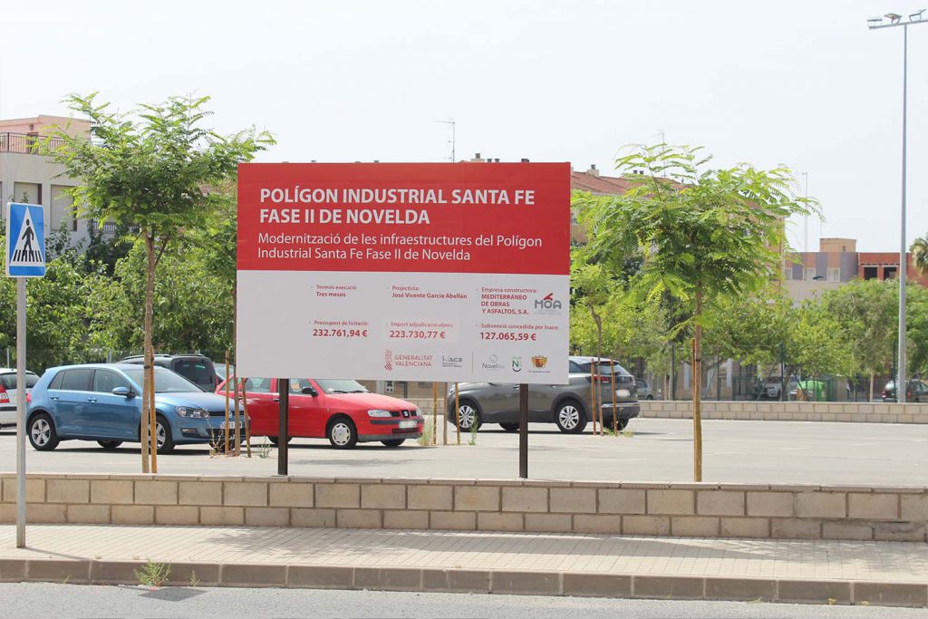 Ayuntamiento de Novelda poligono-1-1024x683 Se inicia la segunda fase de las obras de modernización del Polígono de Santa Fe 