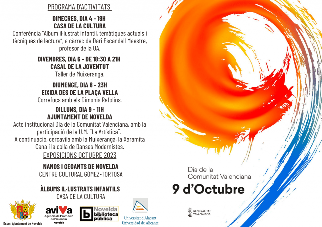 Ayuntamiento de Novelda Actividades-9-d’Octubre-ok-1024x724 Correfocs, exposicions i conferències per a celebrar el 9 d’Octubre 